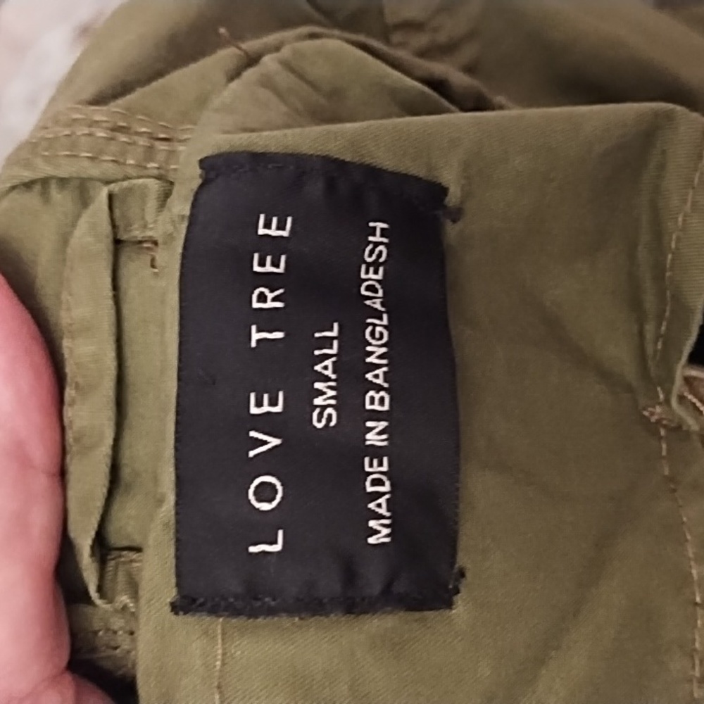 Love Tree Army green lightweight hooded  jacket with pockets - Picture 6 of 8
